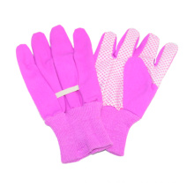 Cotton Back Garden Glove with PVC DOT on Palm